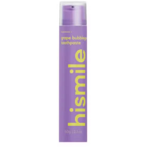 Зубна паста зі смаком виноградної жуйки Hismile Grape Bubblegum Toothpaste, 60 г